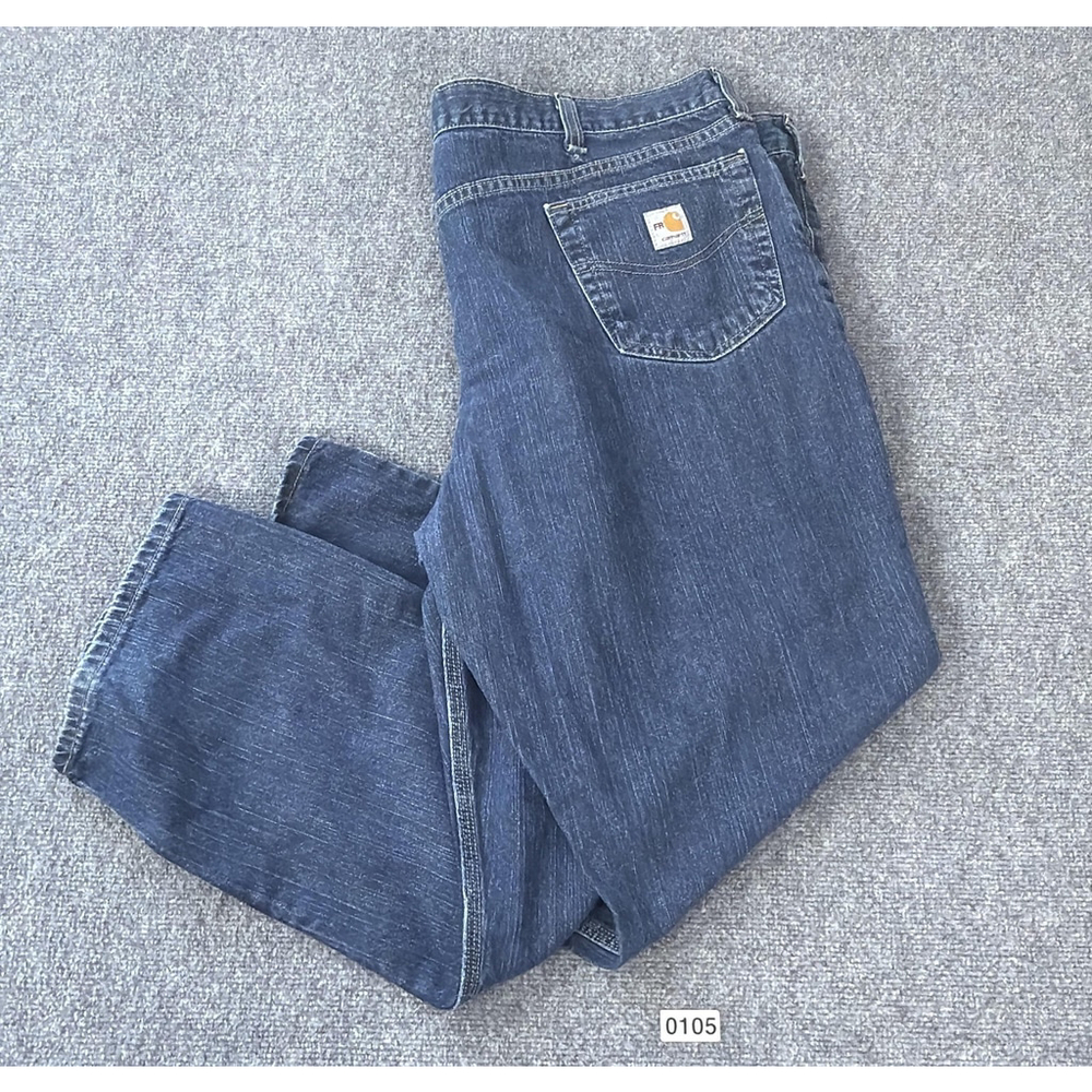 Carhartt FR Jeans Mens 46x30‎ Blue Flame Resistant Straight Leg Denim Pants